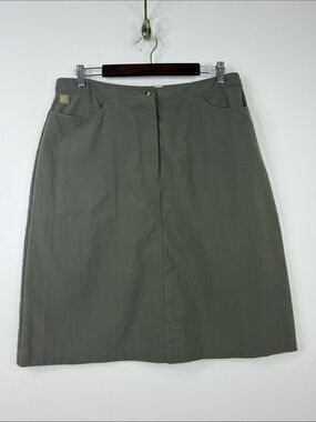 Tilley Skirt Womens 14 Taupe Brown A Line Knee Length Travel Made in Canada